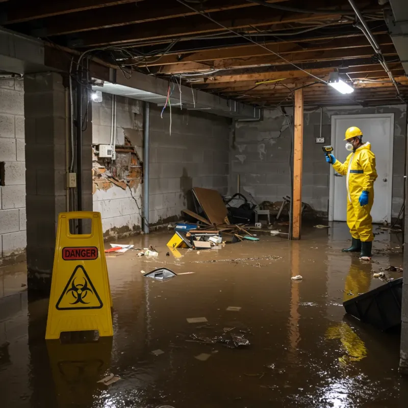 Flooded Basement Electrical Hazard in Southborough, MA Property